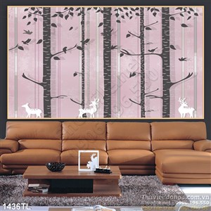 Tranh hươu nai trang trí treo tường đẹp