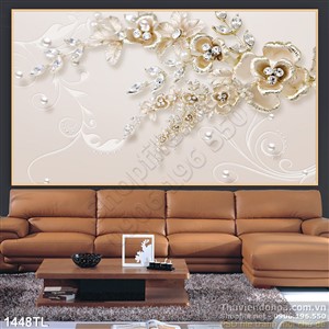 Tranh lụa 3D hoa mới nhất hiện nay