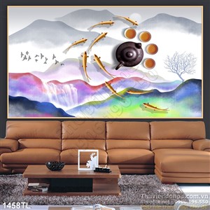 Tranh cá nghệ thuật trang trí tường hiện đại