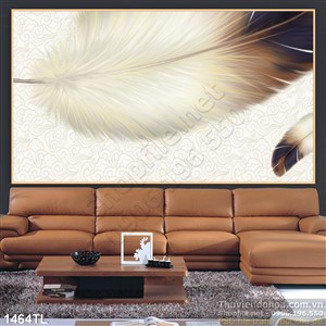 Tranh lụa 3D bình hoa trang trí