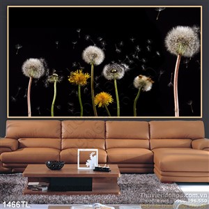 Tranh bồ công anh trang trí dán tường