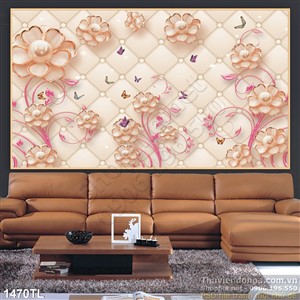 Tranh lụa 3D cổ điển trang trí tường
