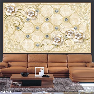 Tranh lụa 3D cổ điển trang trí phòng khách