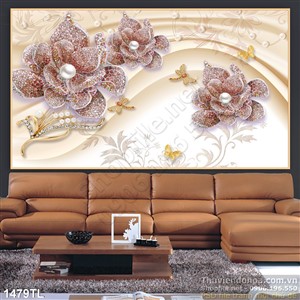 Tranh lụa 3D hoa kim cương đẹp nhất