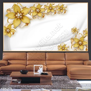 Tranh lụa hoa in kính UV chất lượng cao