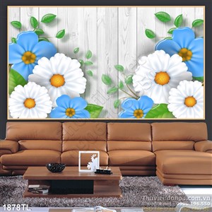 Tranh hoa trang trí phòng khách hiện đại