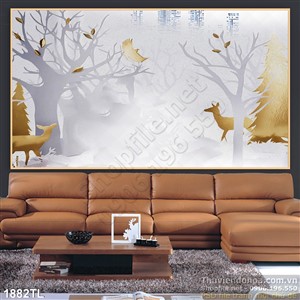 Tranh hươu nai trang trí tường đẹp