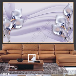 Tranh lụa 3D hoa Vân Môn mới nhất hiện nay