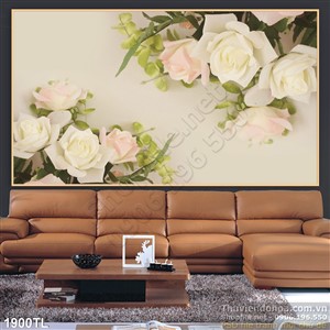 Tranh hoa hồng trang trí phòng ngủ đẹp