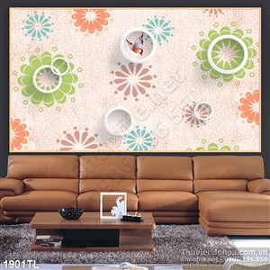 Tranh hoa dán tường đẹp hiện đại