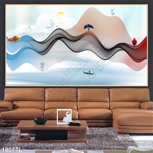 Tranh màu nghệ thuật cây trang trí tường đẹp