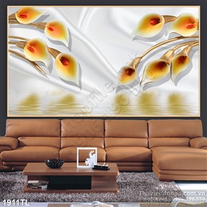 Tranh lụa 3D hoa Vân Môn mới nhất