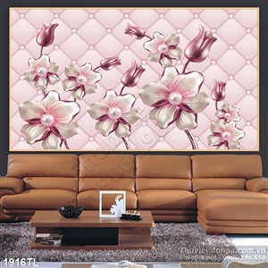 Tranh hoa 3D cổ điển trang trí nội thất đẹp