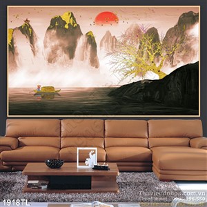 Tranh thủy mặc nghệ thuật phong thủy đẹp