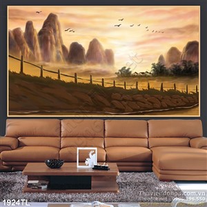 Tranh núi trang trí phòng khách đẹp nhất