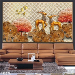 Tranh hươu nai điêu khắc đẹp nhất hiện nay