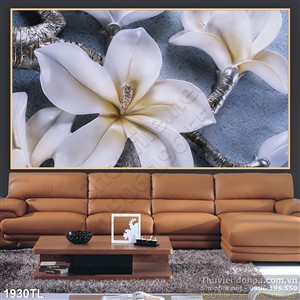 Tranh điêu khắc hoa kim cương đẹp