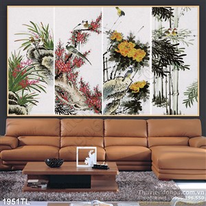 Tranh tứ quý phong thủy trang trí treo tường Tranh tứ quý phong thủy trang trí treo tường