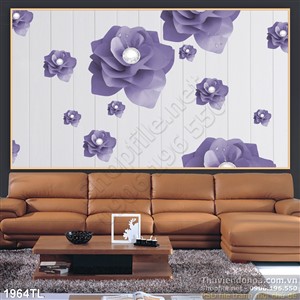 Tranh 3D hoa ngọc trang trí treo tường