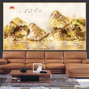 Tranh thủy mặc trang trí tường đẹp