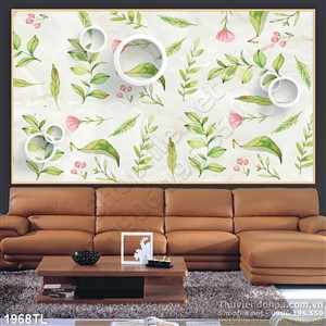 Tranh 3D hoa văn dán tường đẹp nhất