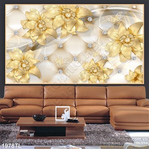 Tranh hoa vàng cổ điển trang trí nghệ thuật