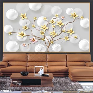 Tranh 3D hoa mai treo tường đẹp