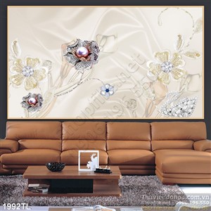 Tranh lụa 3D hoa kim cương đẹp nhất