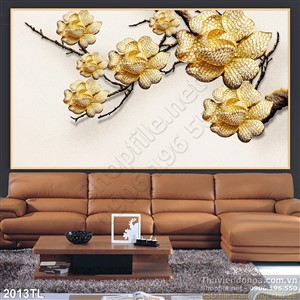 Tranh hoa hồng điêu khắc trang trí phòng ngủ