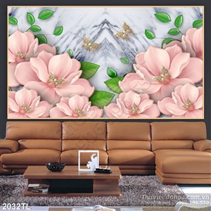 Tranh giả ngọc hoa đào đẹp