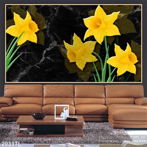 Tranh hoa đại lan in kính đẹp