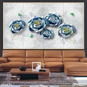 Tranh điêu khắc hoa hồng giả ngọc