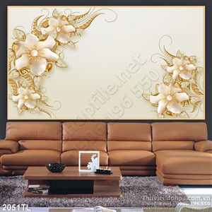 Tranh lụa 3D in gạch đẹp