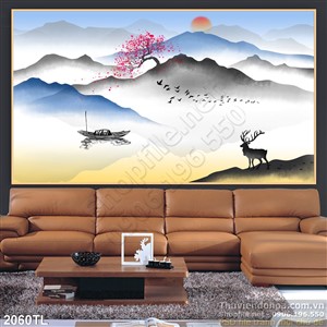 Tranh thủy mặc hiện đại treo tường