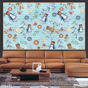 Tranh hoa văn in vải chất lượng cao