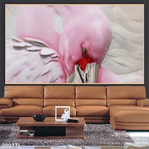 Tranh điêu khắc chim hạc