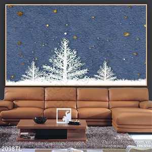 Tranh cây thông trang trí dán tường đẹp