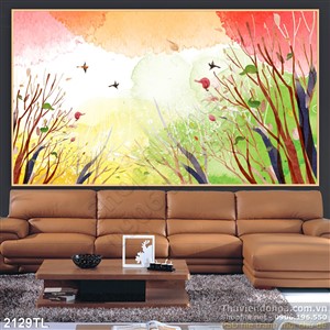 Tranh màu nước hiện đại trang trí nội thất