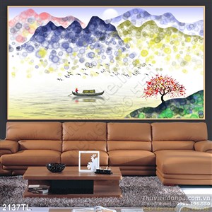 Tranh lụa 3D hoa Sen mới nhất