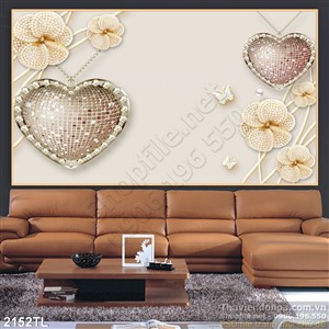 Tranh lụa 3D hoa Mai và kim cương