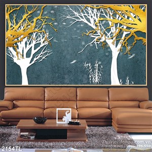 Tranh cây decor tường