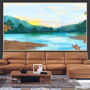 Tranh màu nước phong cảnh treo tường