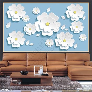 Tranh hoa giấy dán tường