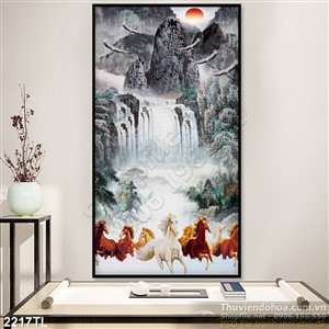 Tranh mã đáo thành công treo tường đẹp