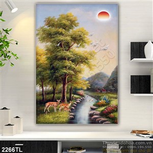 Tranh sơn dầu trang trí tường đẹp