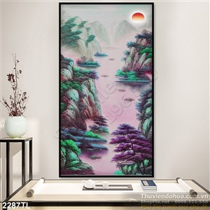 Tranh sơn dầu phong thủy trang trí tường