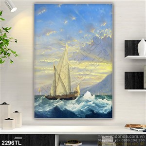 Tranh sơn dầu thuận buồm xuôi gió