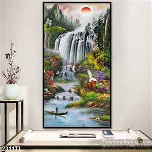 Tranh sơn dầu phong hủy trang trí tường đẹp