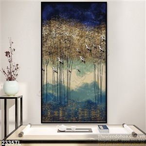 Tranh sơn dầu đàn dơi nghệ thuật trang trí tường