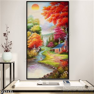 Tranh sơn dầu phong cảnh Châu Âu